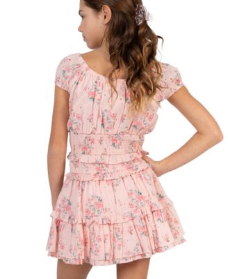 Girls' 7-16 Floral Print Top and Skort, 2-Piece Set
