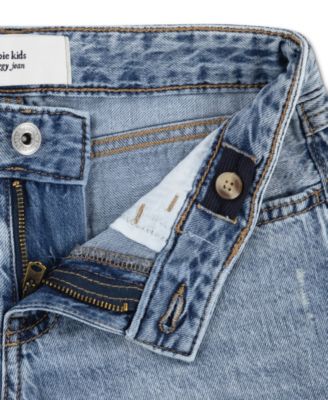Girls' Low-Rise Hearts Baggy Jeans