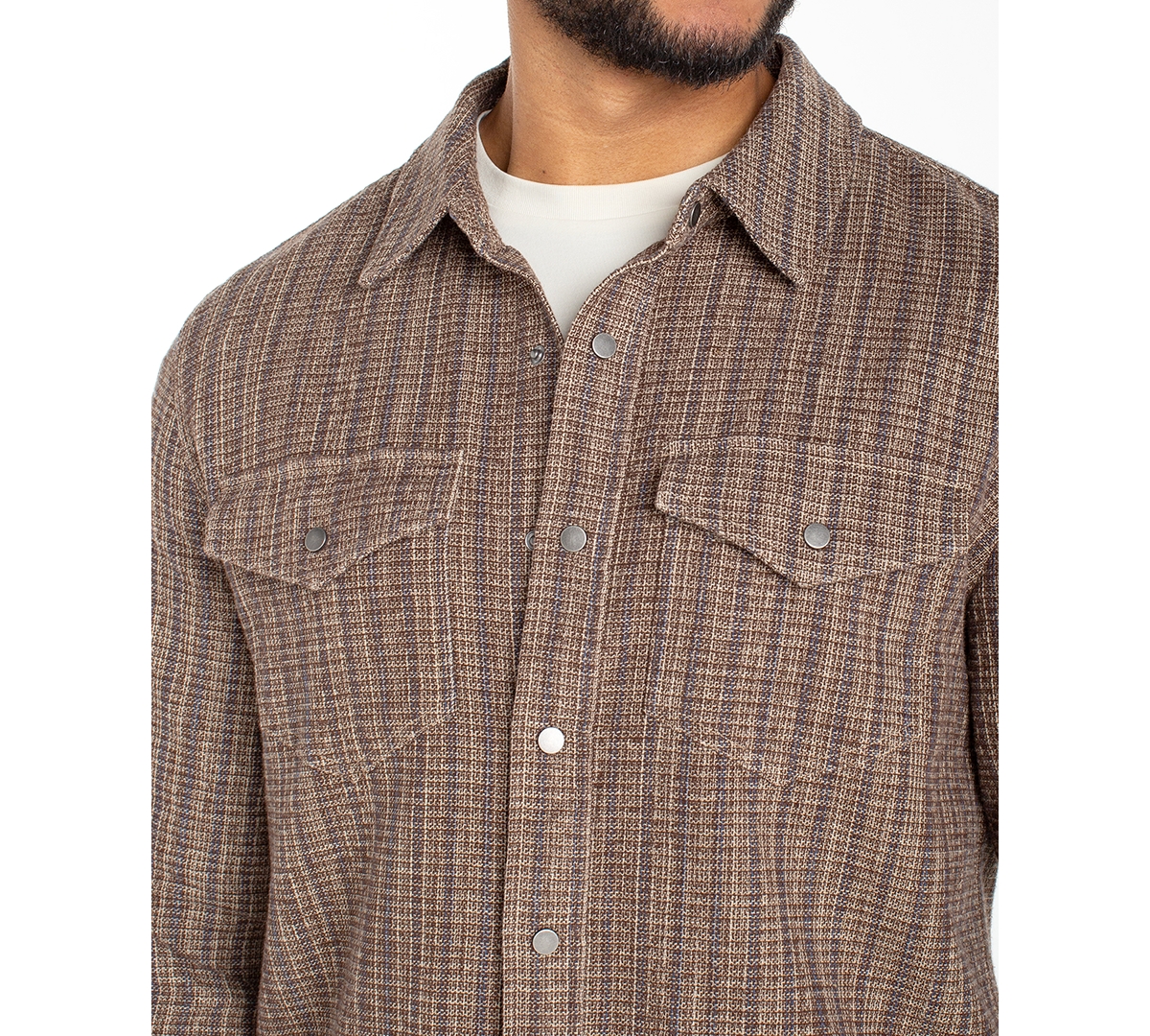 Liverpool Los Angeles Men's Button-Front Overshirt