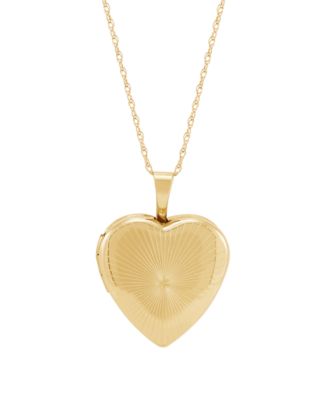 Heart Pendant Necklace in 14k Yellow Gold