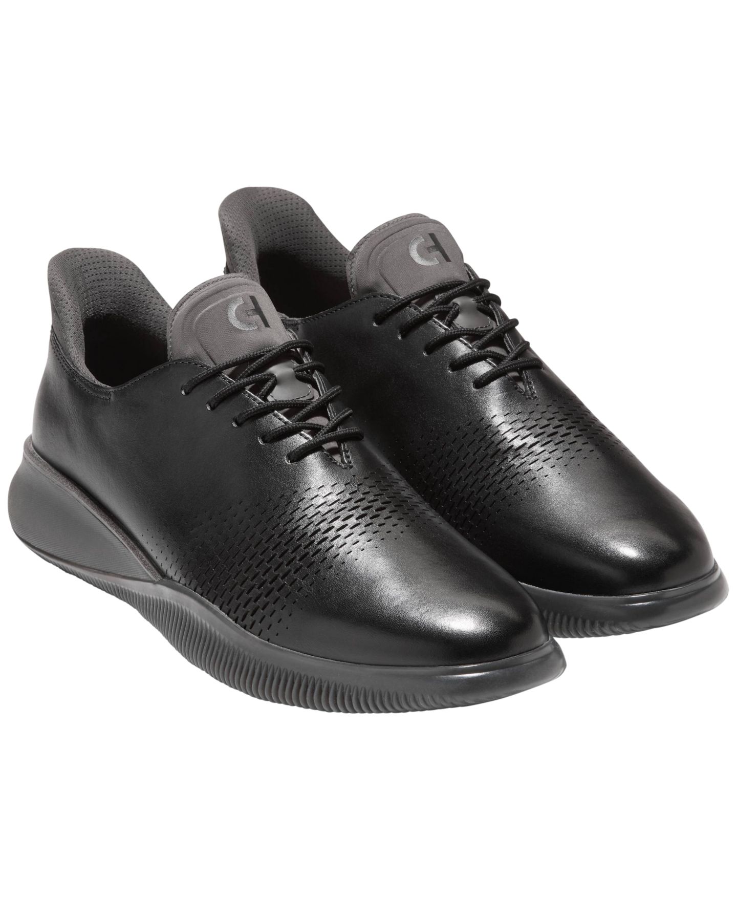 Обувь Cole Haan Men's 6. Zerøgrand Laser Quick-On Lace-Up Oxford Shoes, цвет: Чёрный — фото 8