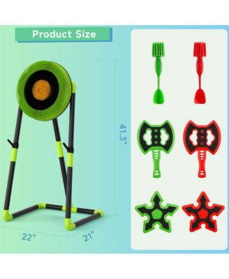 Axe & Dart Throwing Game Set with Target Board for Backyard Parties