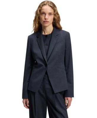 BOSS by Women's M&eacute;lange Virgin Wool Slim-Fit Blazer