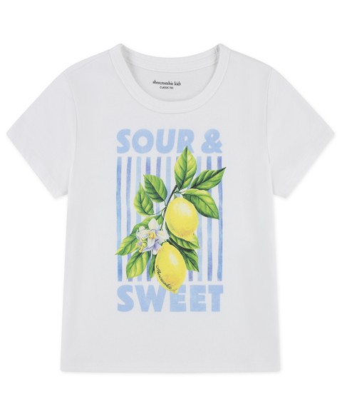Детские abercrombie kids Girls' Sour & Sweet Classic Crewneck T-Shirt