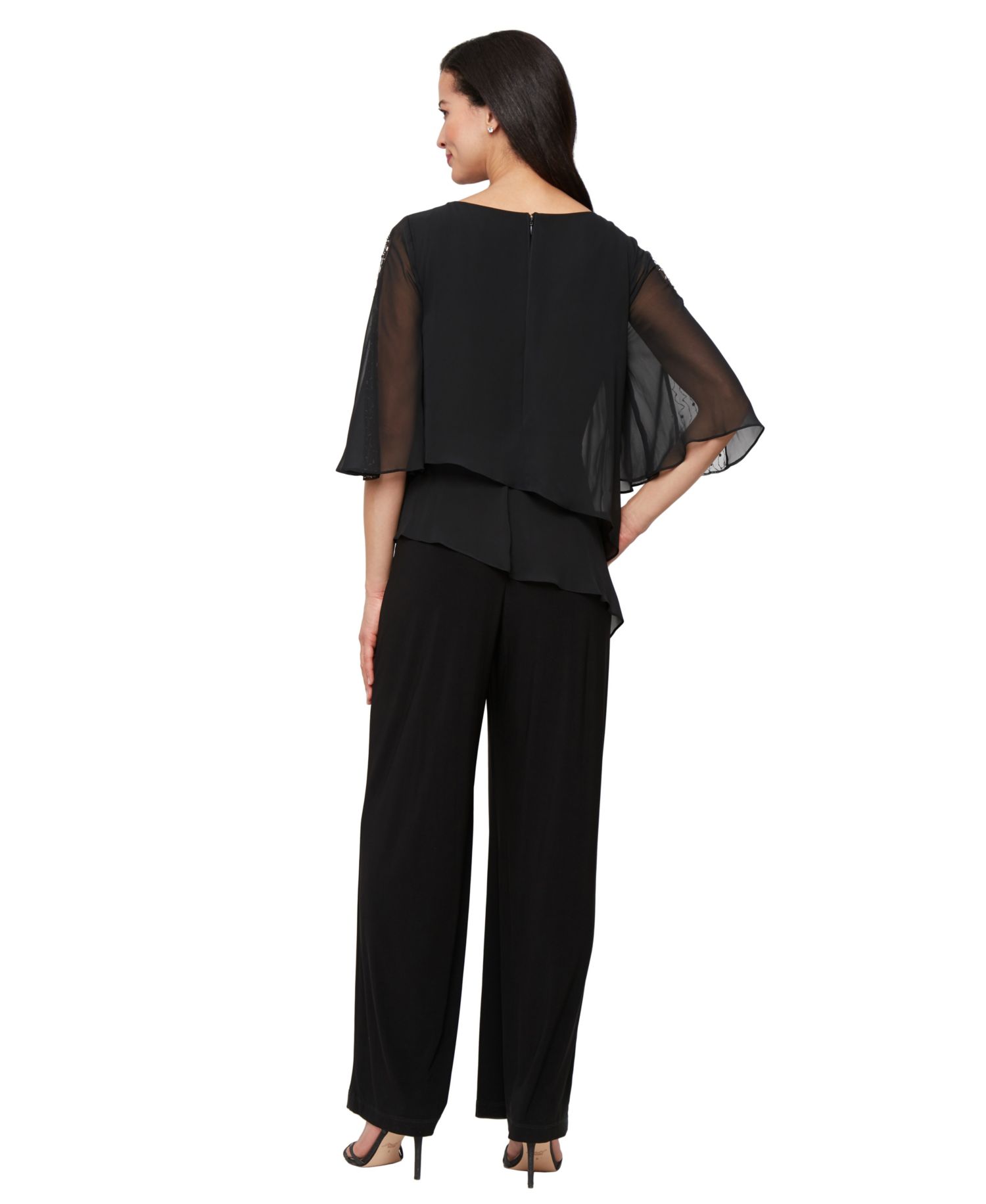 Petite Double Tier Overlay Bodice Jumpsuit