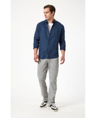 Men's Matt Relaxed Straight Leg In Stormy Casual Twill