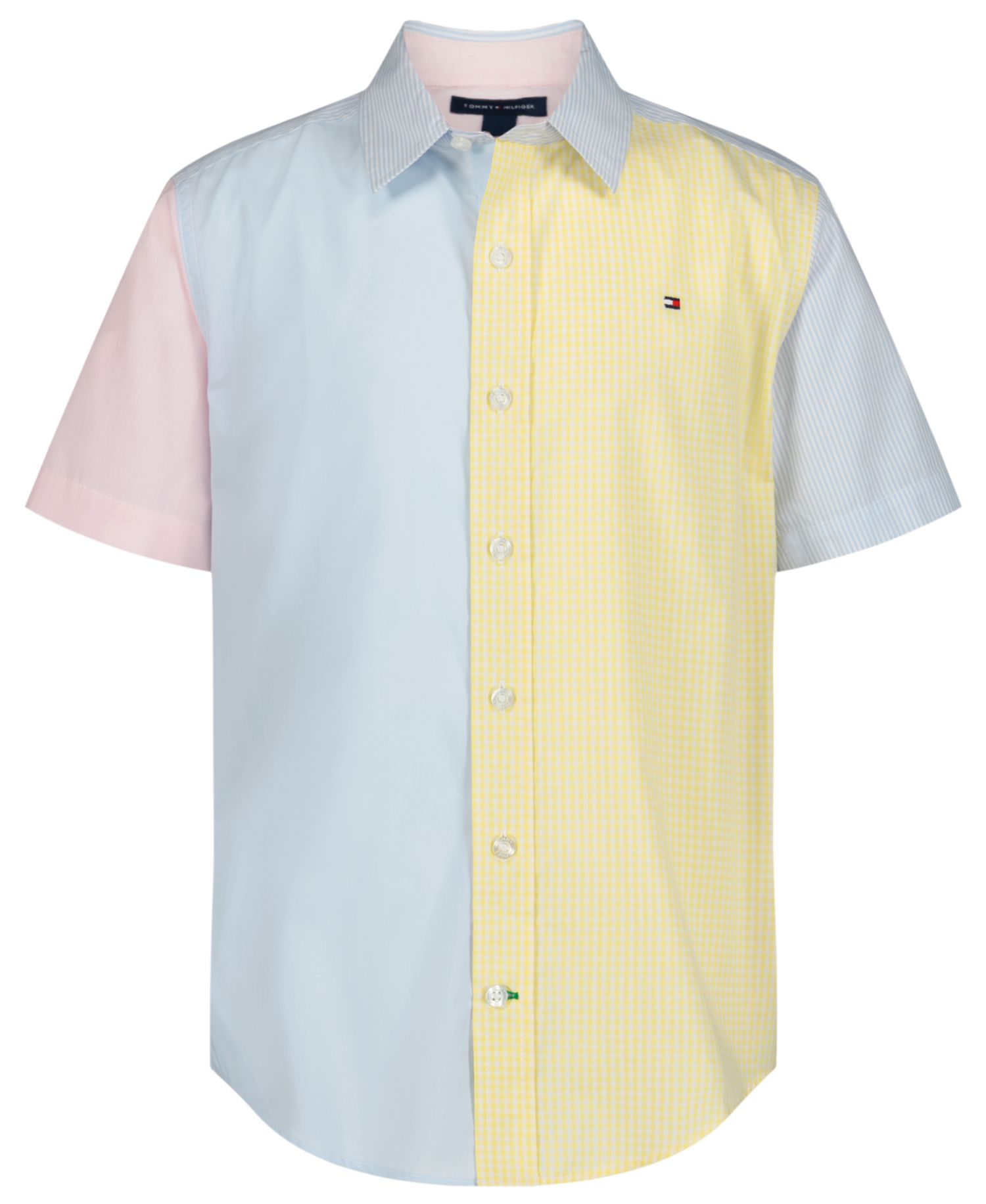 Boys' 8-20 Soft Block Short-Sleeve Woven Shirt