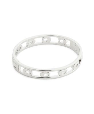 Rhodium Signature C Openwork Bangle Bracelet