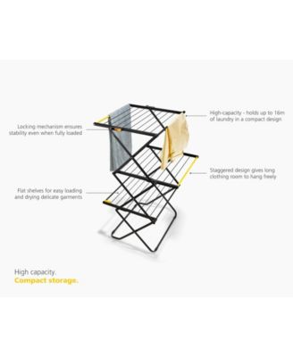 Airframe Clothes Drying Rack with Long Garment Hanging Rails