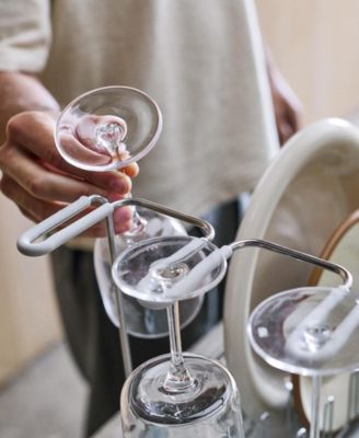 Extend Steel Plus 6.75" Expandable Dish Rack with Wine Glass Holder