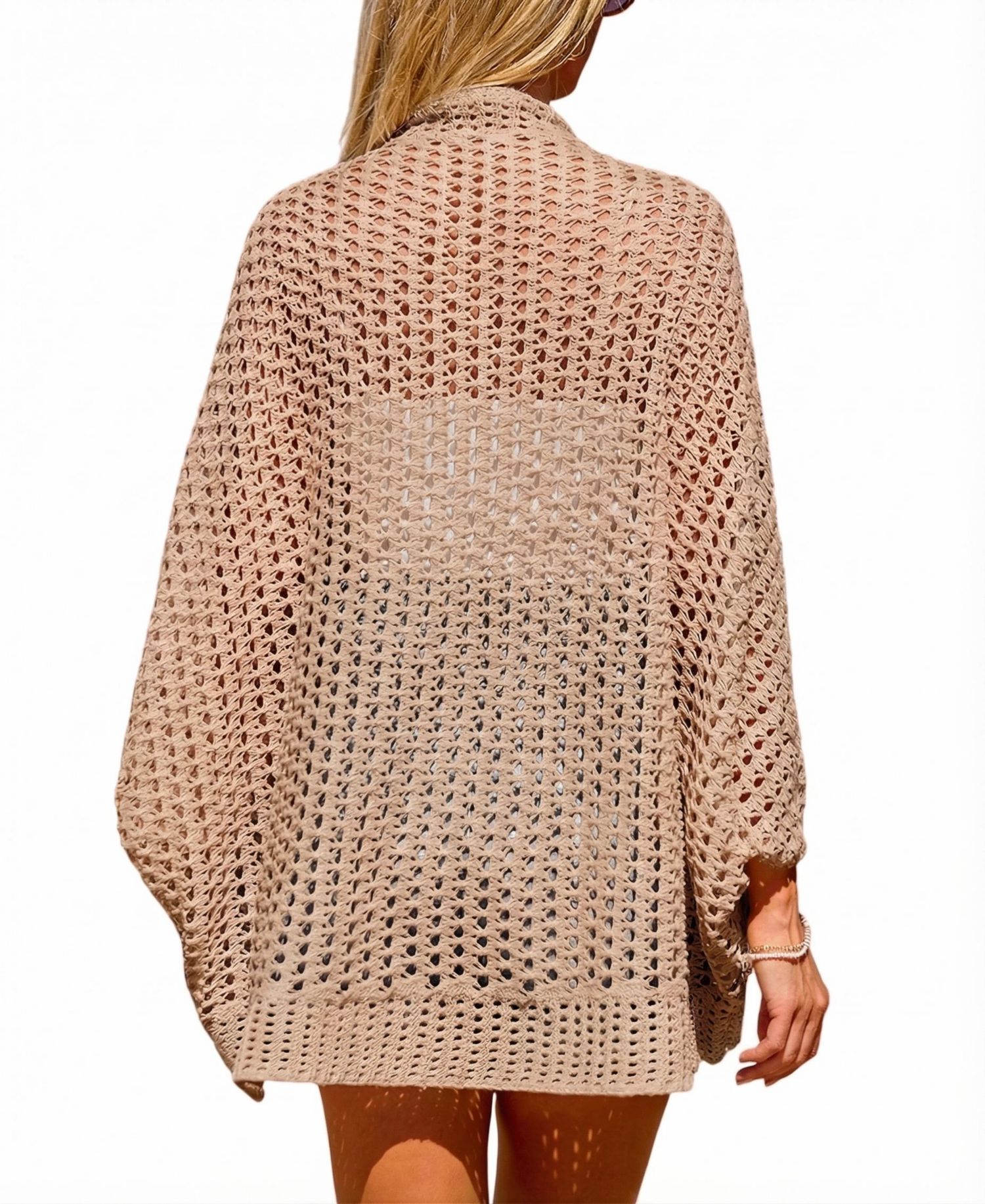 Women's Sandy Beach Khaki Cover-Up Kimono