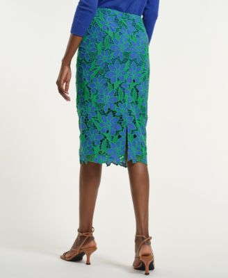 Women's Eyelet Pencil Skirt