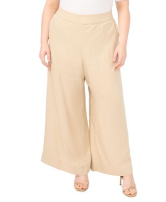 Plus Size Mid-Rise Wide Leg Pants