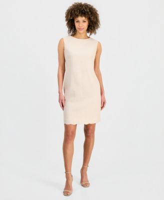 Women's Scalloped-Hem Sheath Dress