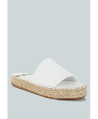 Womens Scalar Genuine Soft Leather Espadrille Flatforms