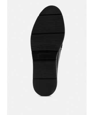 Womens Sinclair Patent Faux Leather Heeled Loafers Women