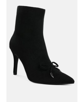 Womens Dapers Bow Detail Ankle Boots