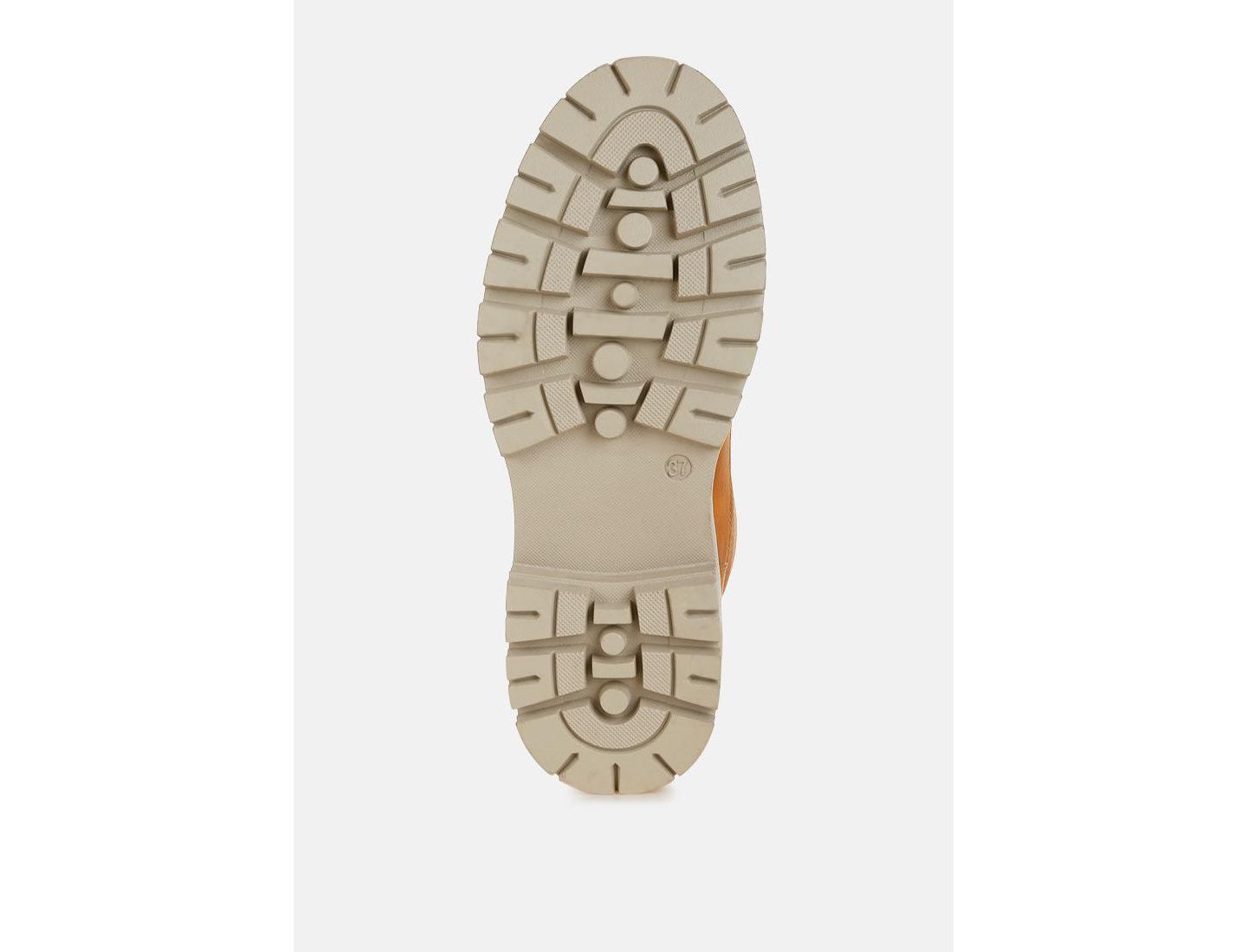 Женские ботинки London Rag Boskoff Lace-Up Chunky Warm Ankle, цвет: Бежевый / Хаки — фото 7