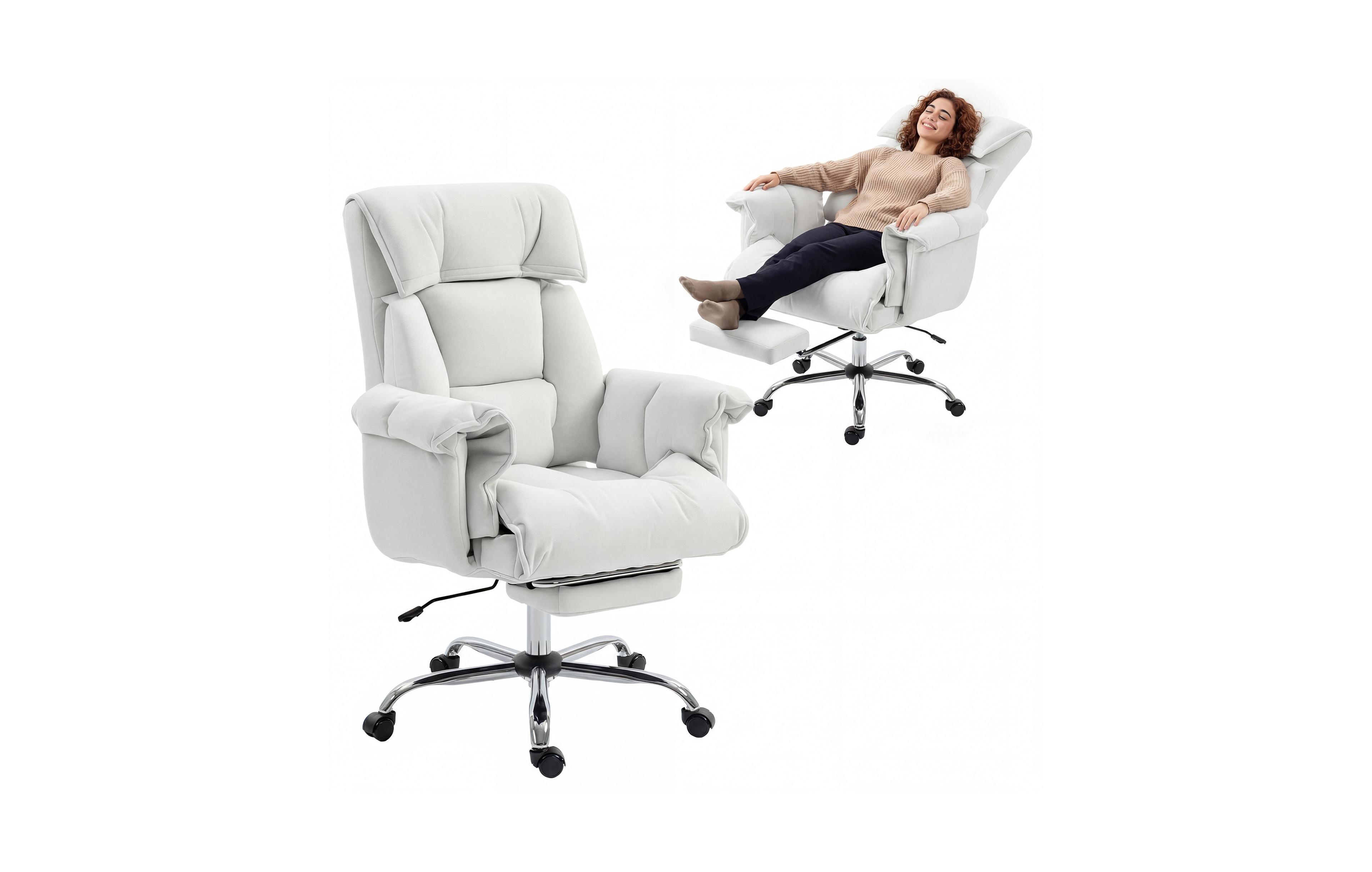 Homcom Executive Office Chair, Computer Desk Chair with Footrest,