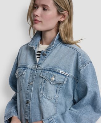 Women's Denim Oversized Trucker Jacket