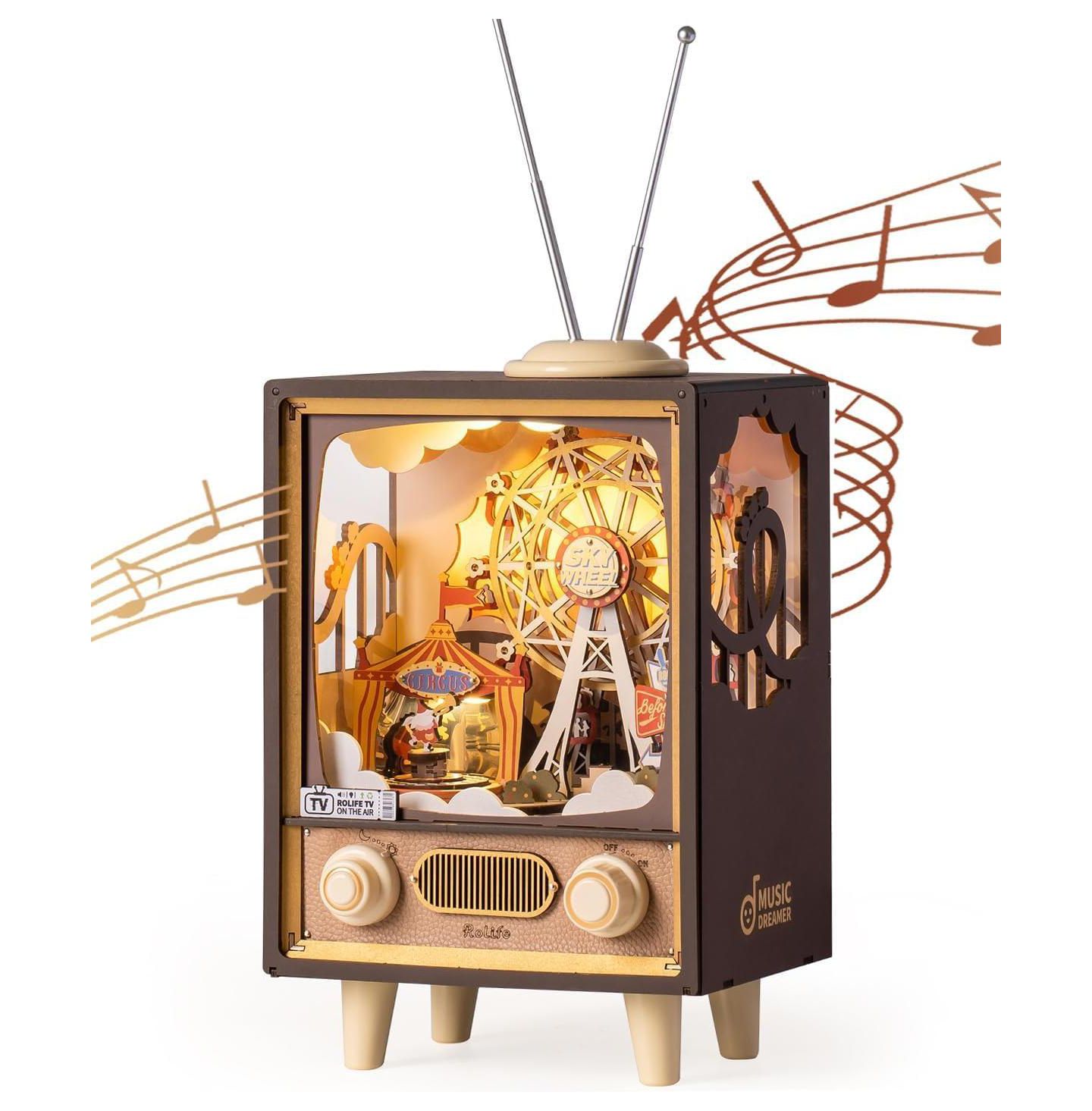 Детский пазл Robotime Sunset Carnival 3D Wooden Music Box 174-Piece Puzzle, Ages 14+ — фото 1