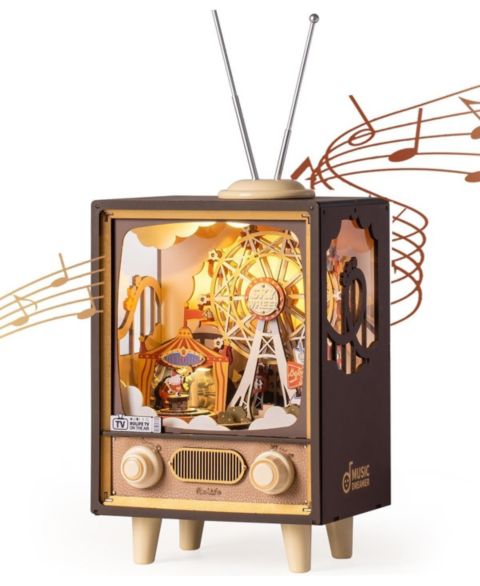 Детский пазл Robotime Sunset Carnival 3D Wooden Music Box 174-Piece Puzzle, от 14 лет