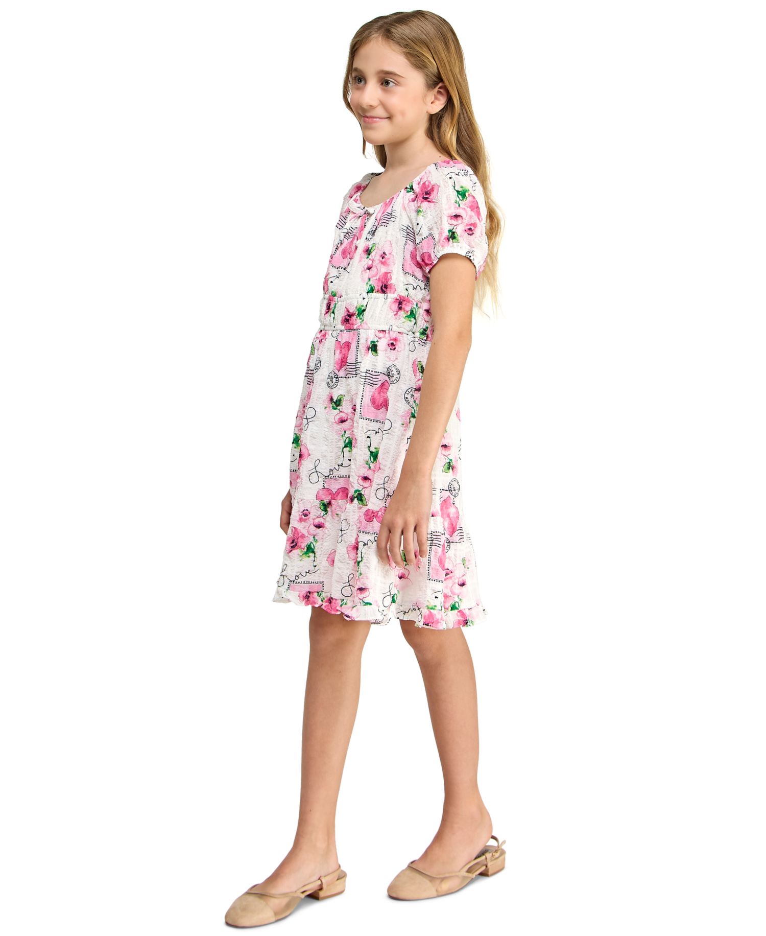 Girls' 7-16 Floral Print Dress