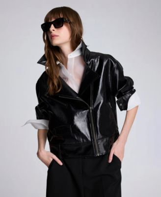 Women's Moto Collared Neck Jacket