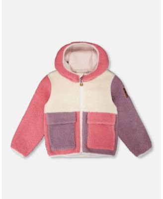 Girl Sherpa Jacket Pink Colorblock - Toddler|Child