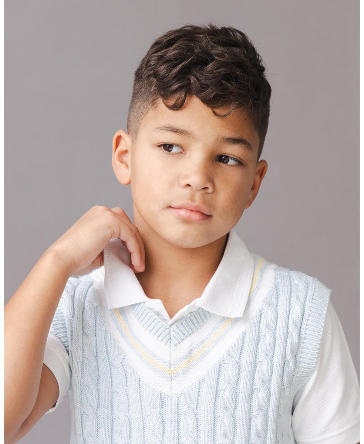 Hope & Henry Toddler Boys Organic V-Neck Cricket Sweater Vest