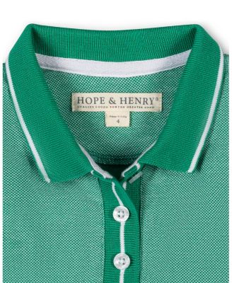 Little Girls Organic Sleeveless Pique Polo Dress