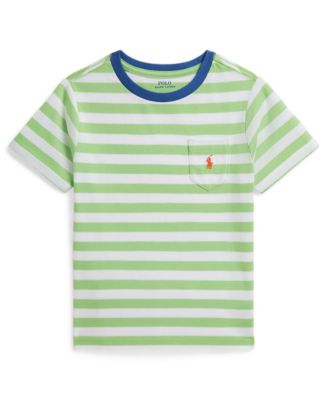 Boys' 2T-7 Striped Cotton Jersey Pocket T-Shirt