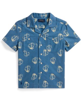 Boys' 2-7 Anchor-Print Shirt