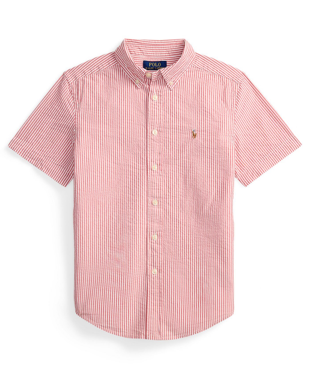 Polo Ralph Lauren Boys' 8-20 Striped Pattern Short-Sleeve Shirt