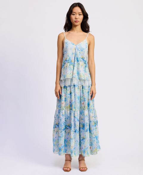 Женский топ En Saison Vivian V-Neck, цвет: Слоновая кость синий жёлтый