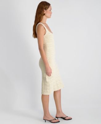 Women's Nellis Square Crochet Knit Midi Dress