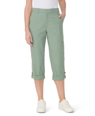 Women's Adjustable-Hem Cargo Capri Pants