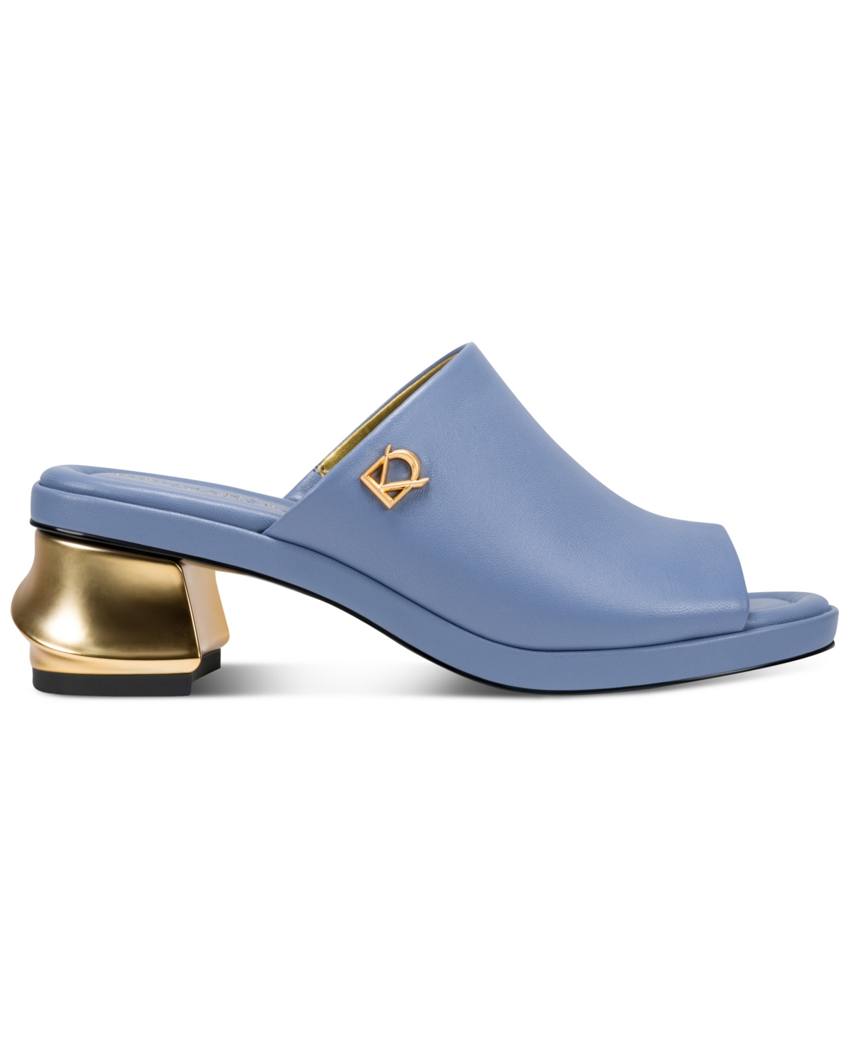 Donna Karan New York Women's Tinley Leather Peep Toe Mules