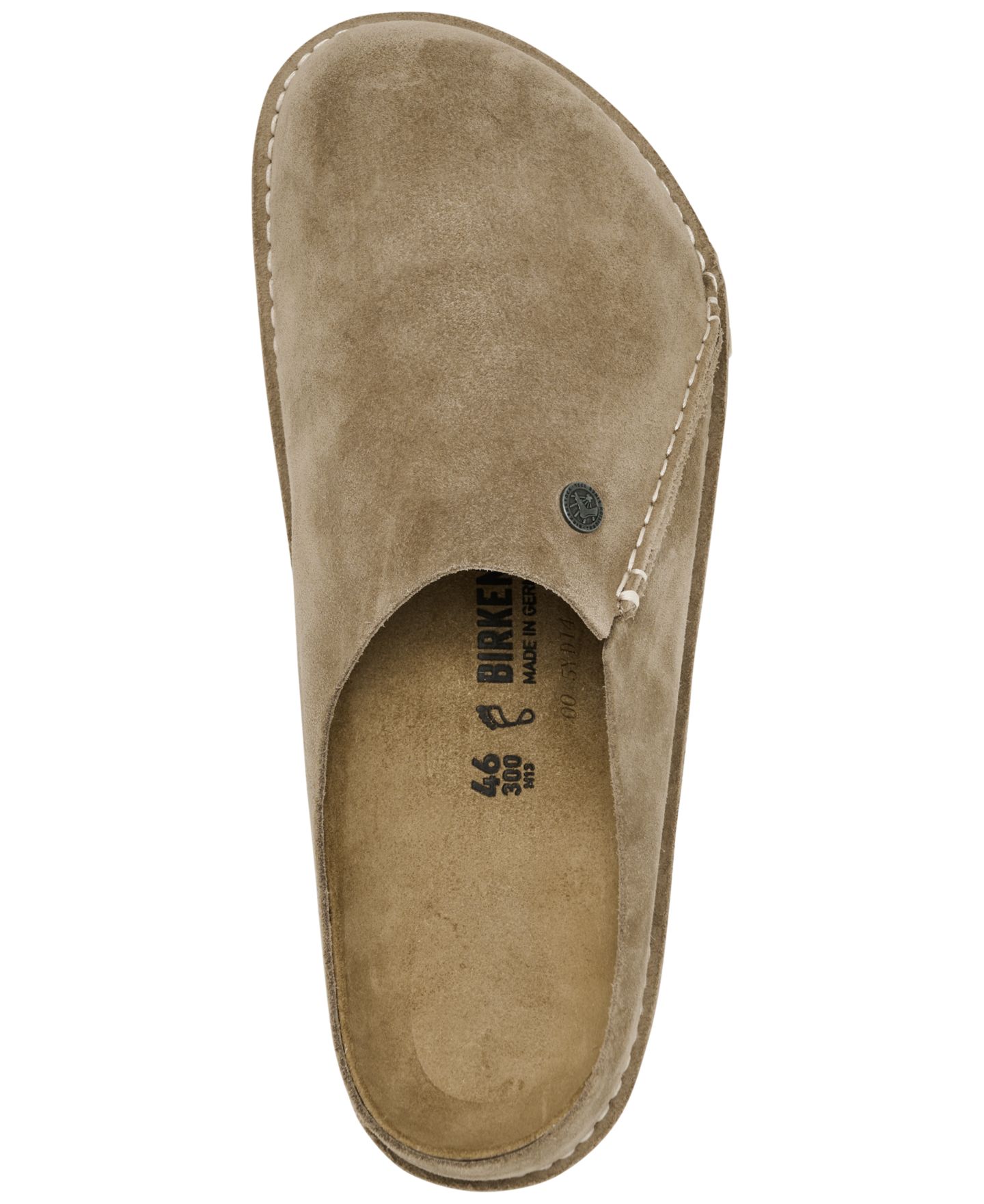 Мужские сабо Birkenstock Zermatt Premium Suede Leather Clog Slippers, цвет: Бежевый — фото 5