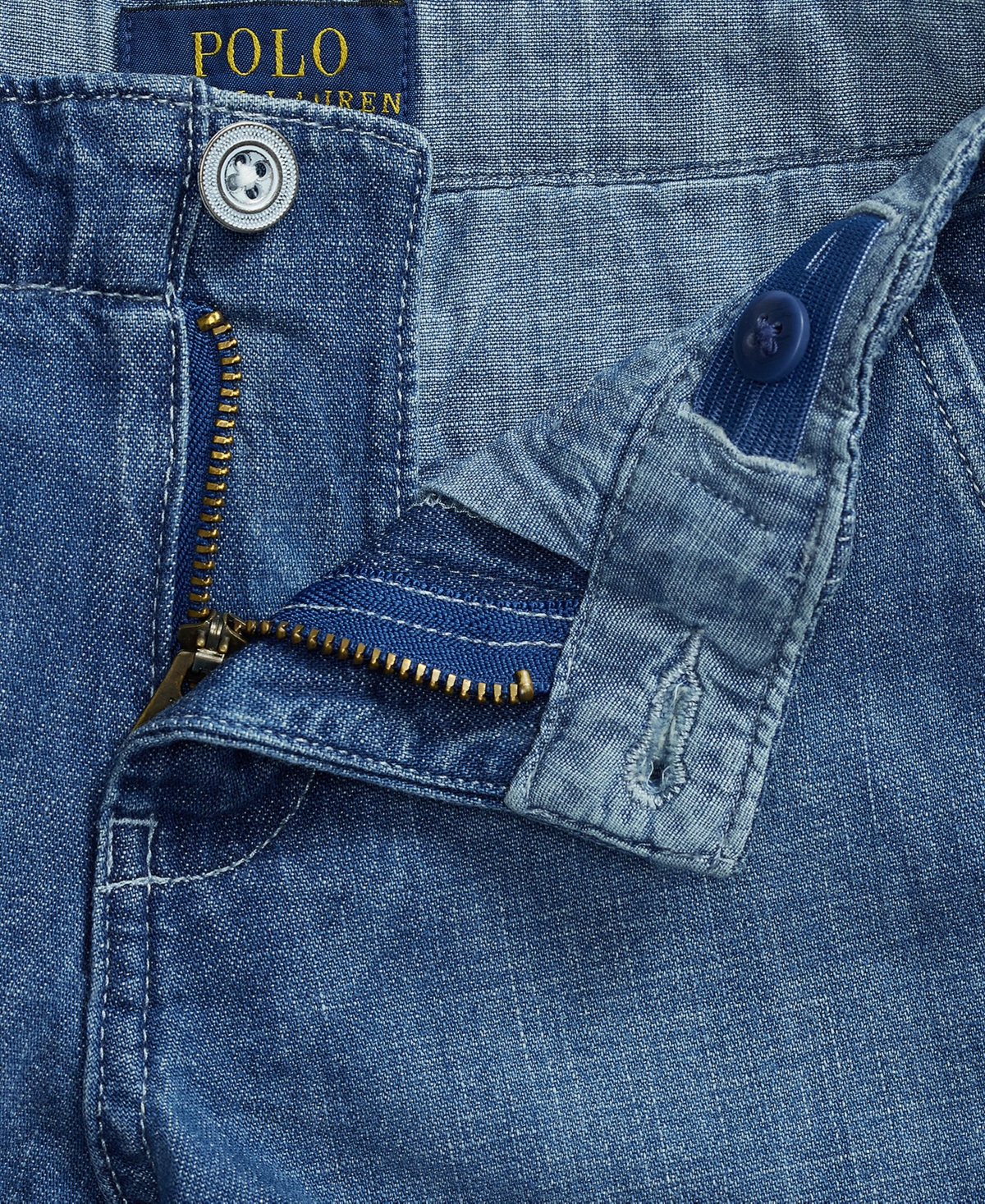 Polo Ralph Lauren Girls' 2T-6X Zip Fly Denim Shorts