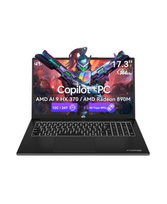 17.3" AI Laptop, AMD Ryzen AI 9 HX 370(50 TOPS NPU), Radeon 890M, 64GB RAM 2TB SSD, DDR5, 144Hz, PD 100W USB-C 4.0