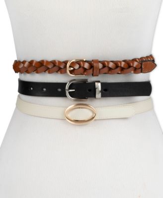 3-Piece Skinny and Braided Style Belt