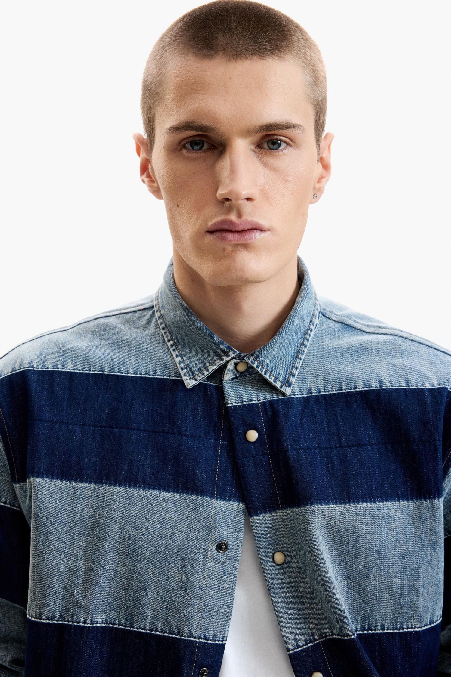 Men's Striped denim shirt