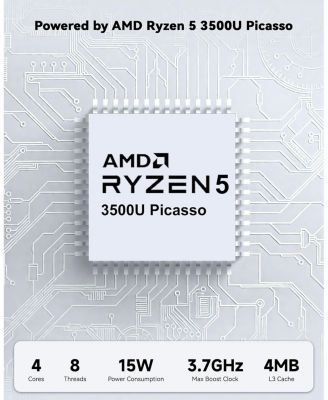 15.6 FHD IPS Laptop-Computer AMD Ryzen 5 3500U 16GB RAM 512GB SSD 3.7GHz