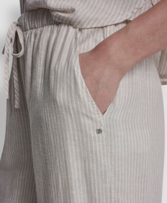 Petite High Waist Drawcord Pants