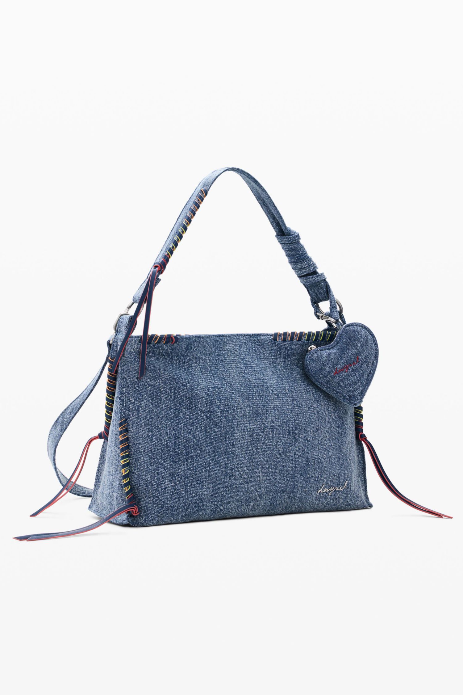 Women's Big denim heart bag