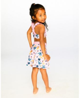 Girls Beach Skirt Cover-Up Pink Printed Fruits