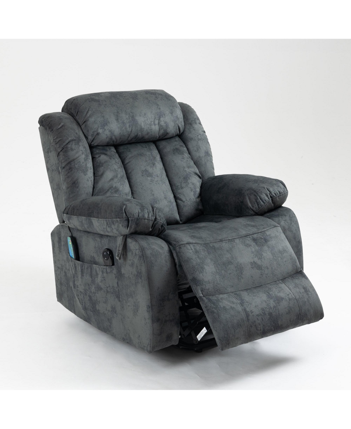 Boyel Living Velvet Recliners with Heat & Massage Power Lift Chair Relax Sofa Chair for Living Room, Brown