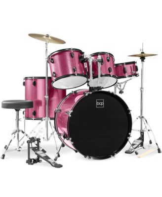 5-Piece Beginner Drum Set w/ Snare, Bass, Toms, Cymbal, Hi-Hat, Sticks, Drum Pedal