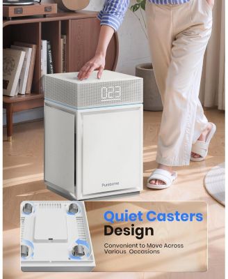 Air Purifiers for Home Large Room Bedroom up to 3600 Sq Ft PM 2.5 Display Air Quality Sensor True HEPA Air Filter for Fur Odor Smoke, White